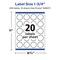 Avery Durable Waterproof Starburst Labels with Sure Feed, 1.75"
